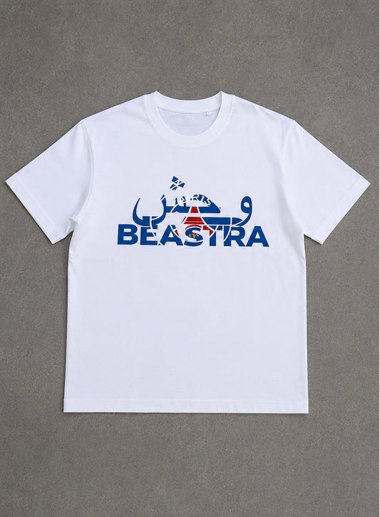 TEE-SHIRT - BEASTRA BACK TO BACK - BLANC
